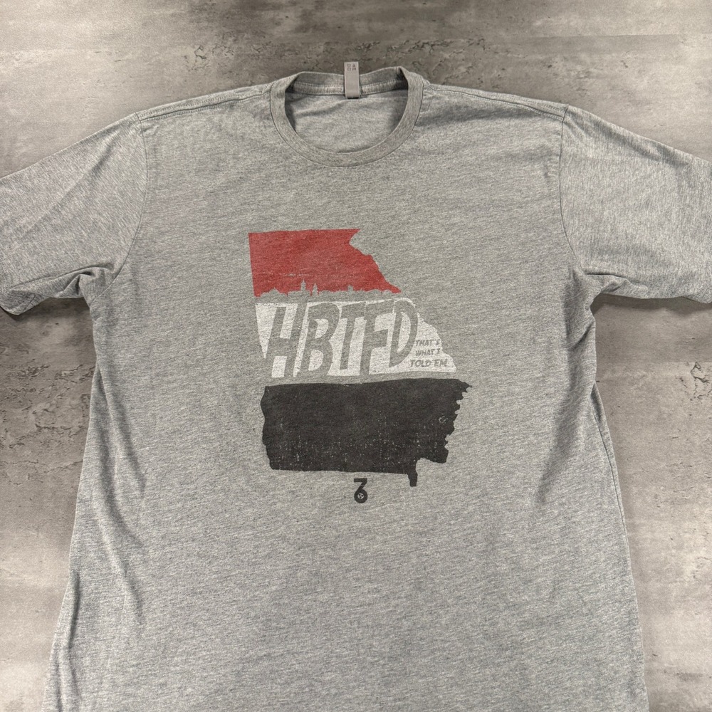 Georgia‎ Bulldogs State Shirt Womens Large Gray Soft Cotton Blend F*** Dawgs